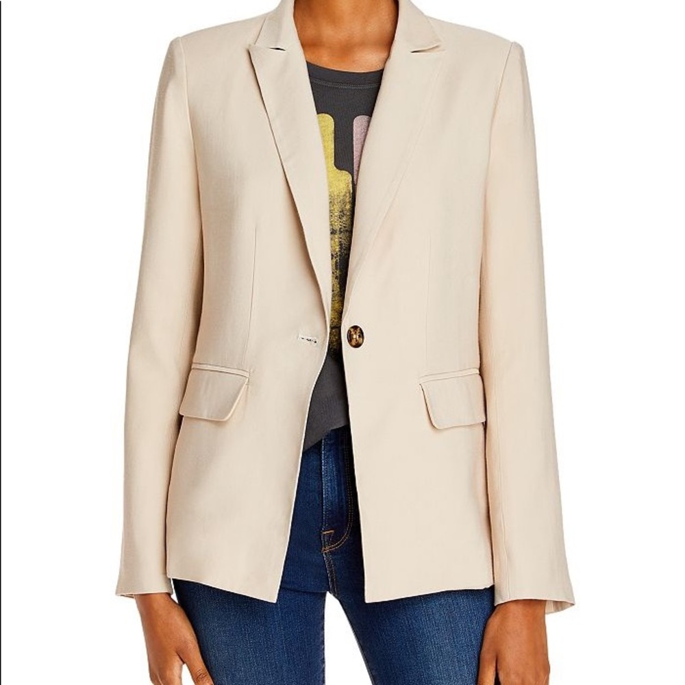 Aqua Long Blazer Tan